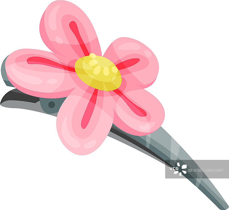带花的发夹图片素材