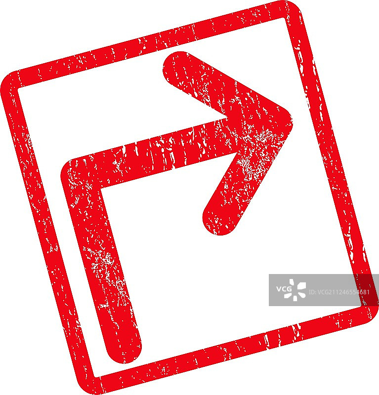 向右转图标橡胶印章图片素材