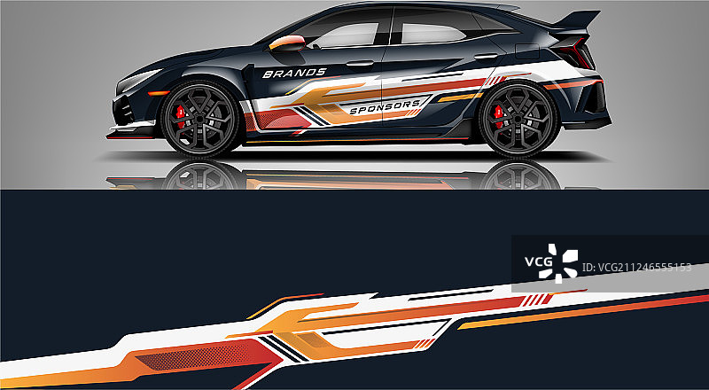 汽车贴膜设计图形抽象条纹图片素材