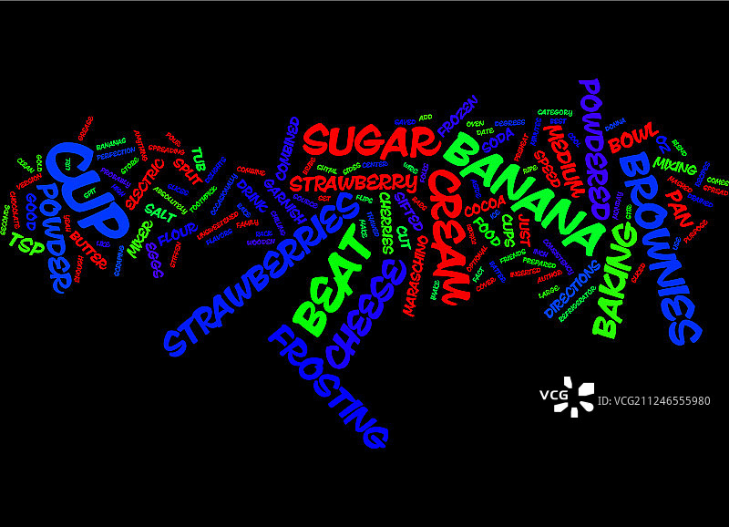 香蕉布朗尼最佳食谱文本图片素材