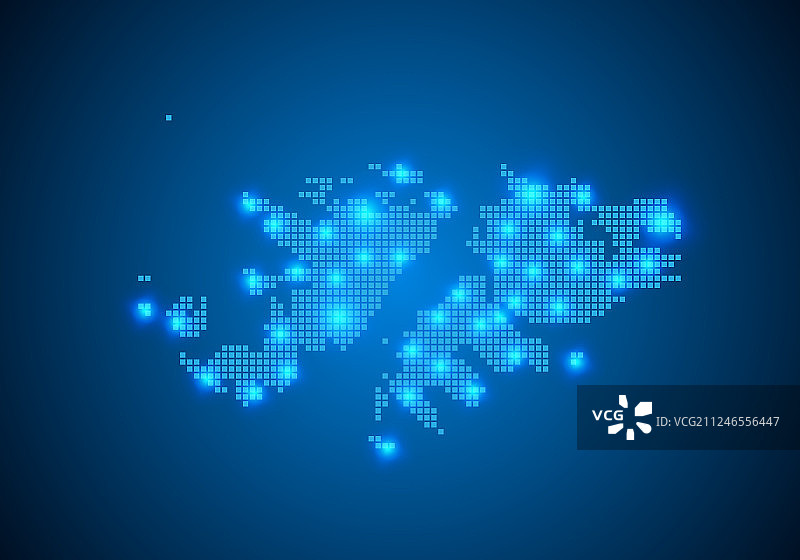 抽象蓝色背景与地图互联网线图片素材