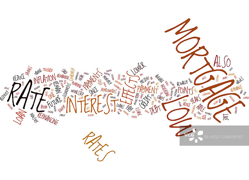 低抵押贷款利率影响文字背景图图片素材