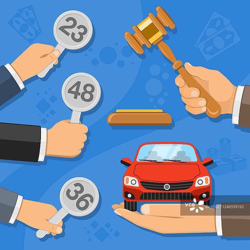 汽车拍卖促销图片素材
