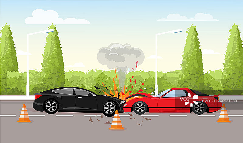 道路交通事故图片素材