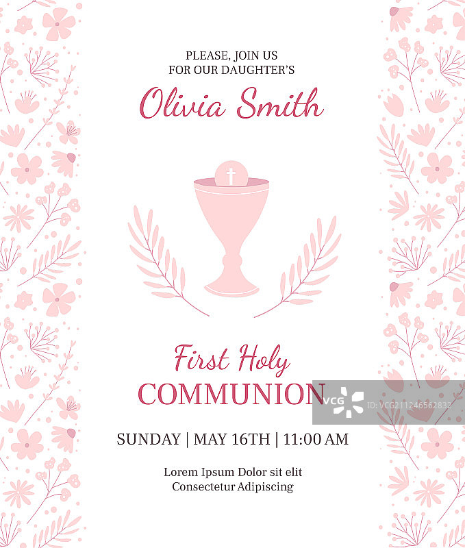圣餐邀请设计模板图片素材