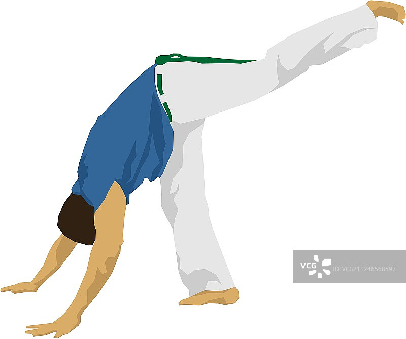 男人踢腿图片素材