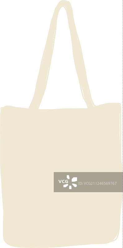 亚麻购物袋设计草图图片素材