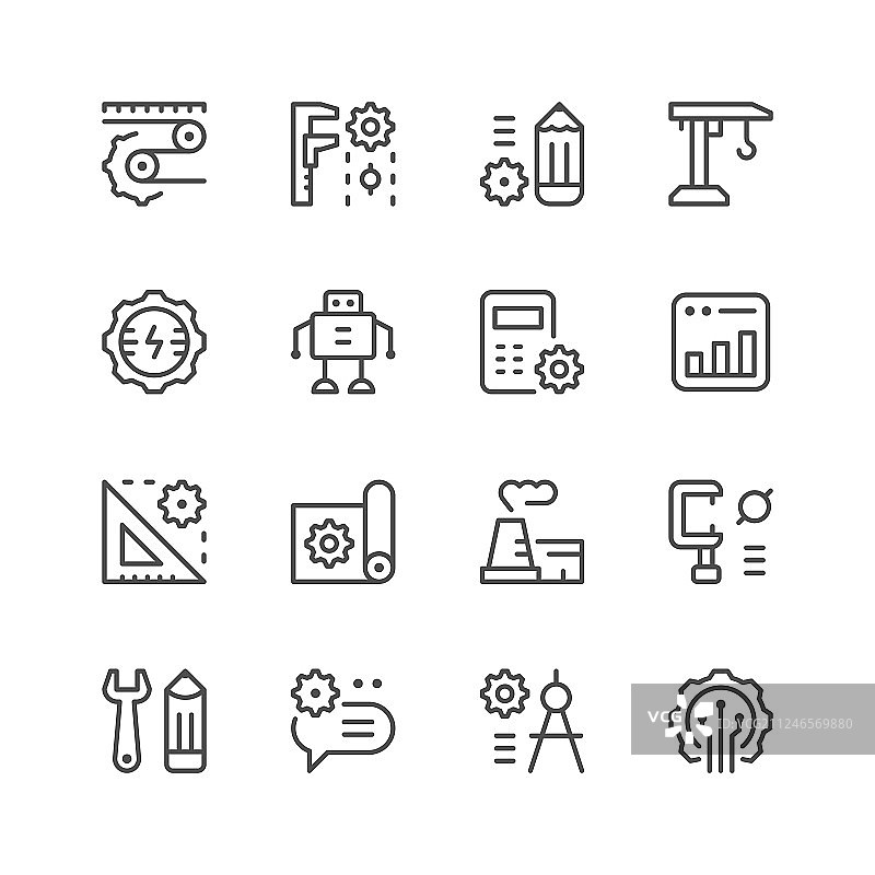 工程线条图标图片素材