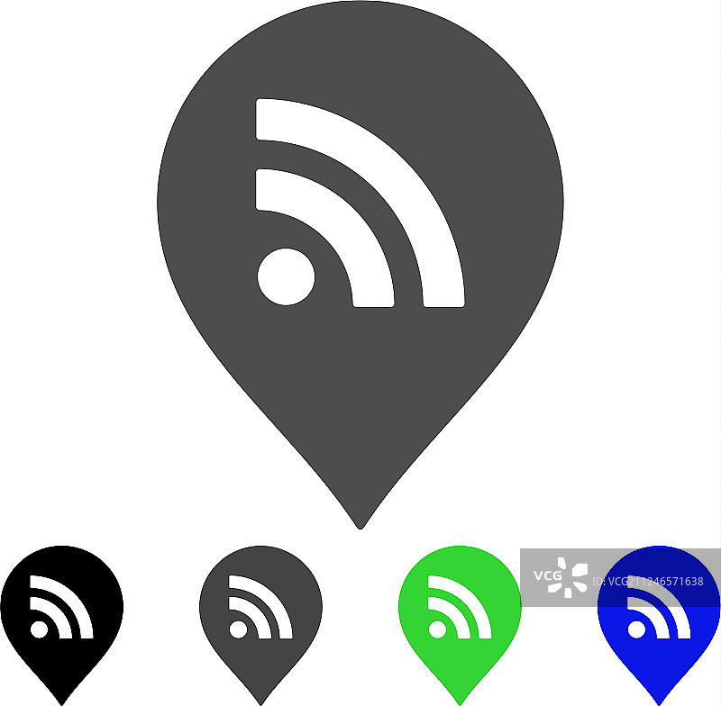 Wi-Fi标记扁平图标图片素材