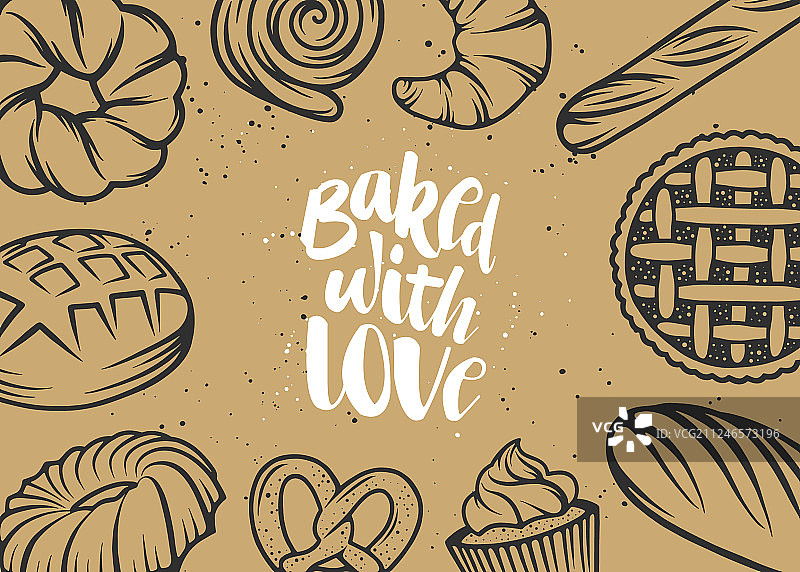烘焙元素 手写字图片素材