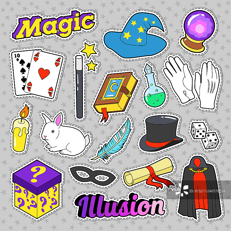 魔术师元素套装（含魔杖面具）图片素材