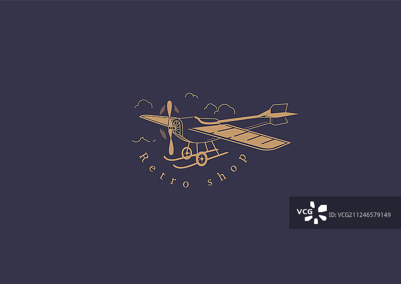 复古商店创意标志图片素材