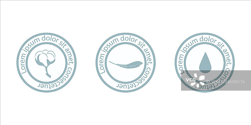 面料特征图标集图片素材