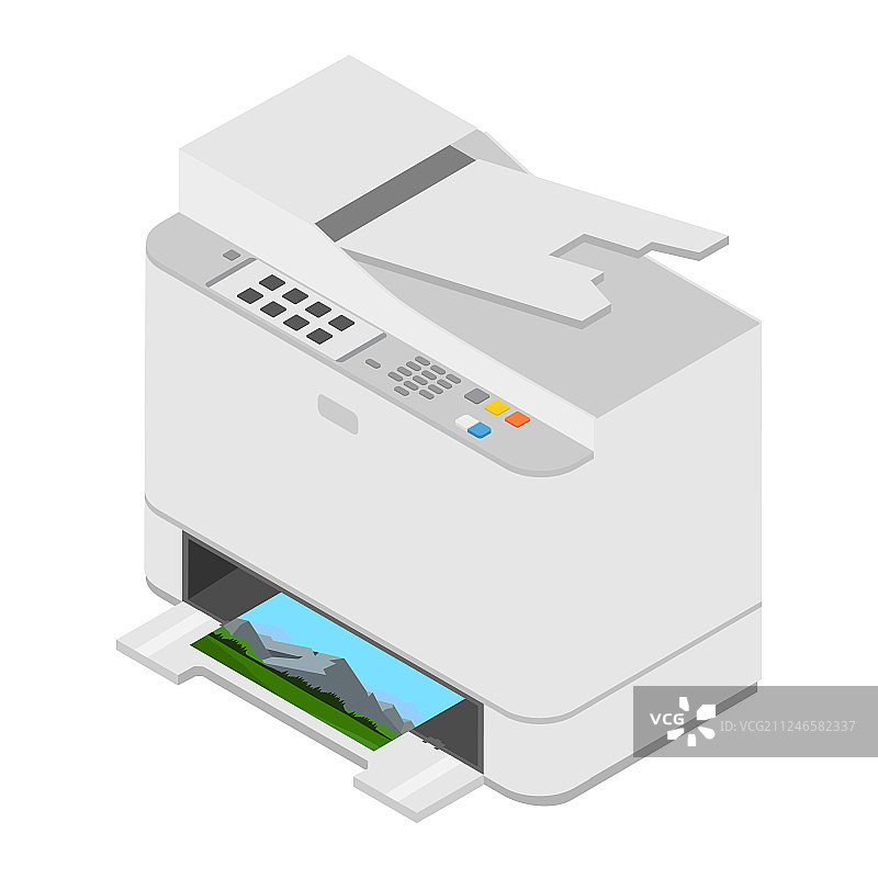 逼真2.5D打印机图片素材