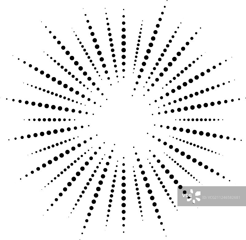 虚线点状放射线条抽象设计图片素材