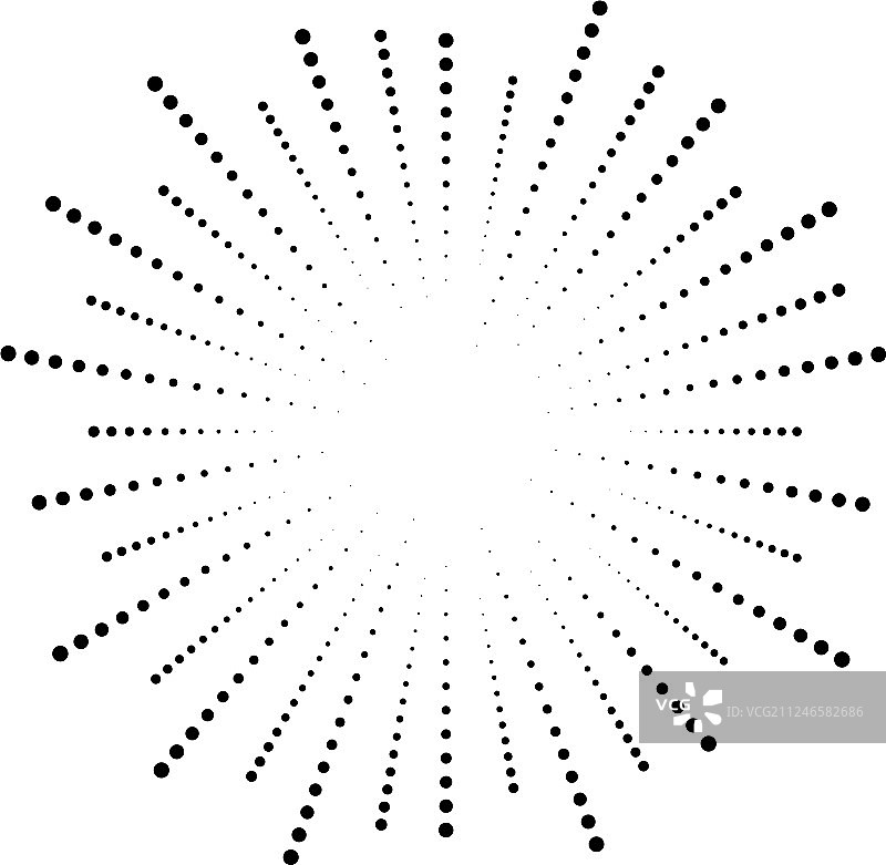 虚线点状放射线条抽象设计图片素材