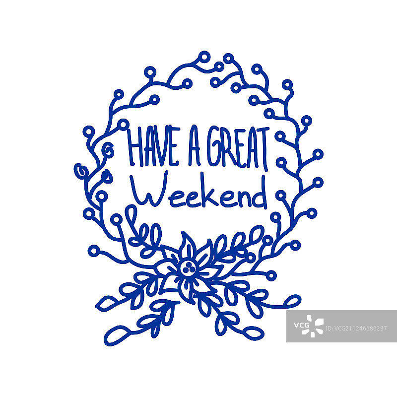 手绘字体星期标签图片素材