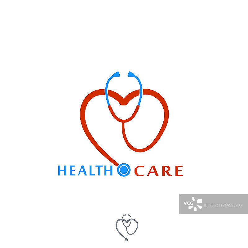 带有心脏的血压计医疗保健图标Logo图片素材