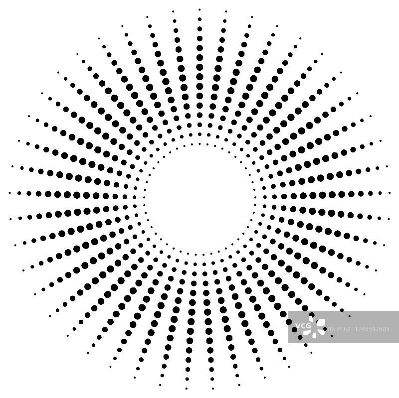 虚线点状放射线条抽象设计图片素材