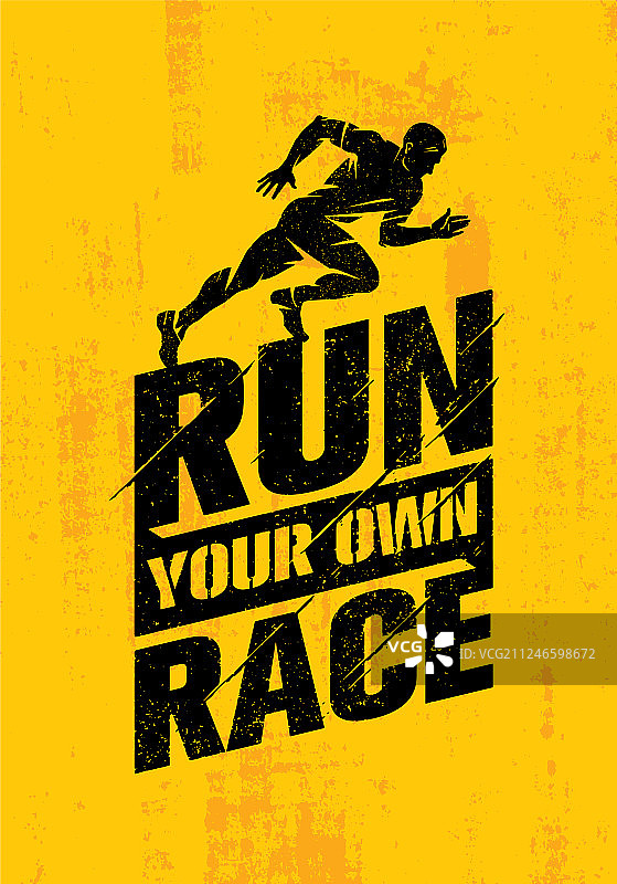 激发活力的运动创意：跑你自己的路图片素材