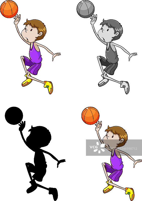 篮球运动员套装图片素材