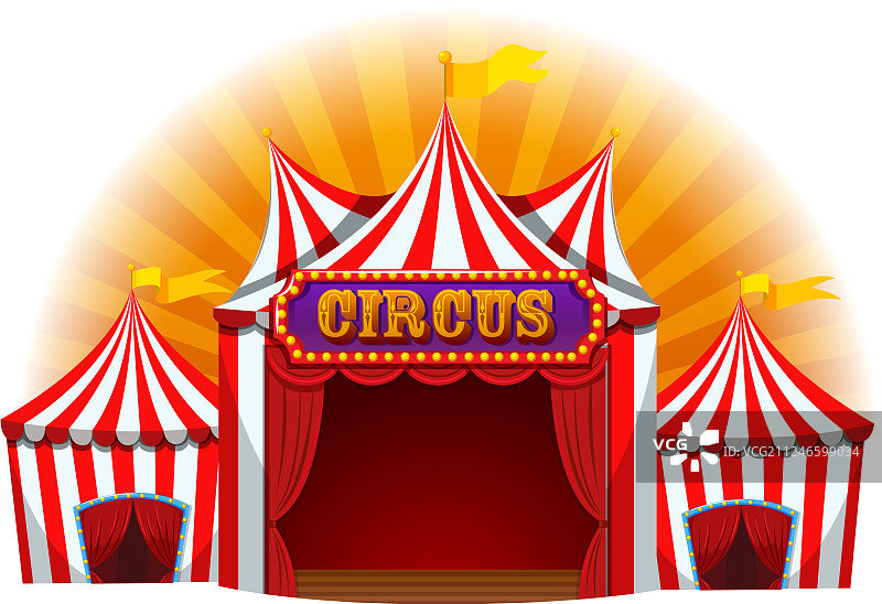 大型趣味马戏团帐篷图片素材