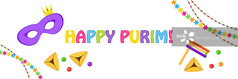 犹太教普林节问候banner图片素材