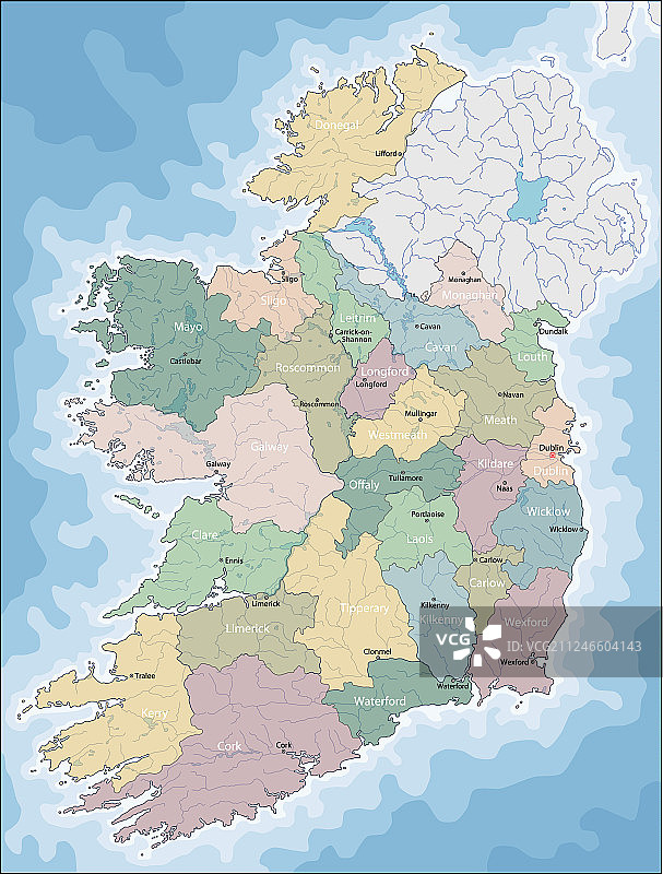 爱尔兰地图图片素材