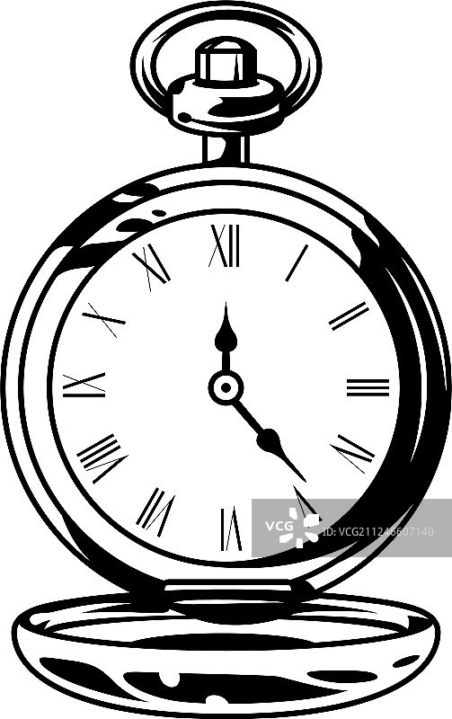 单色复古怀表图片素材