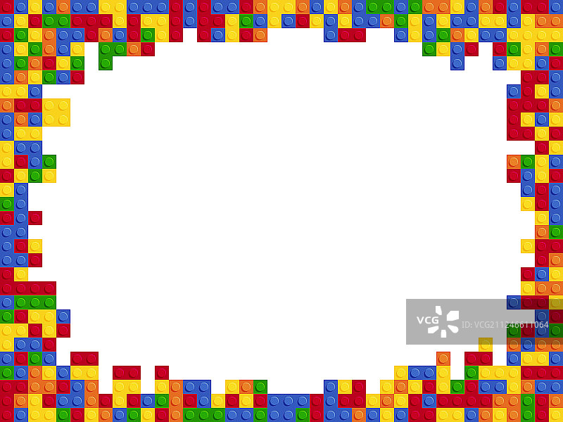 彩色塑料积木构造器框架模板图片素材
