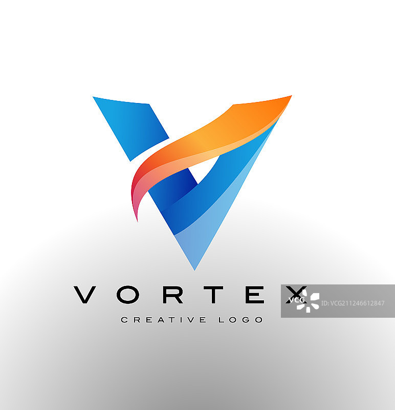 字母V企业Logo图片素材