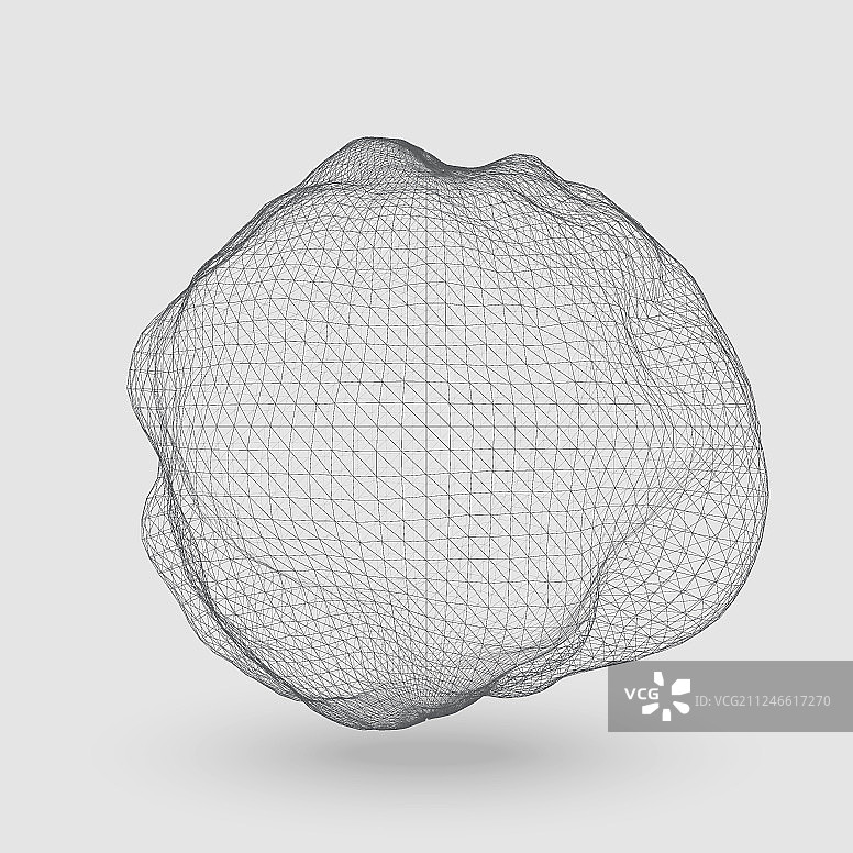 抽象网格扭曲球体图片素材