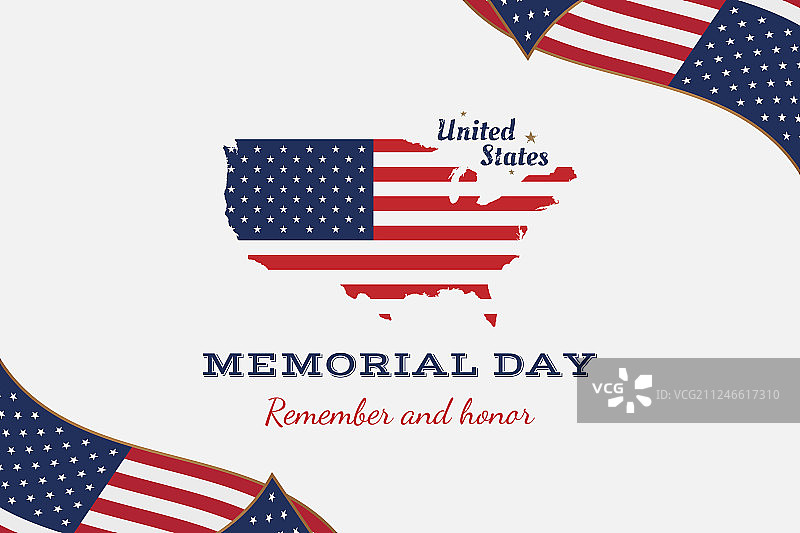 带国旗的纪念日贺卡图片素材