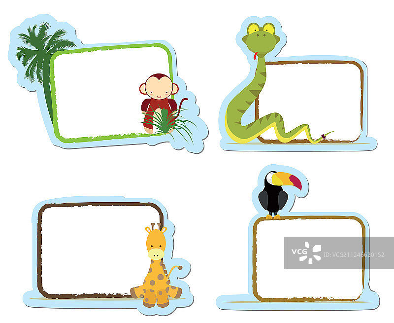 动物贴纸图片素材