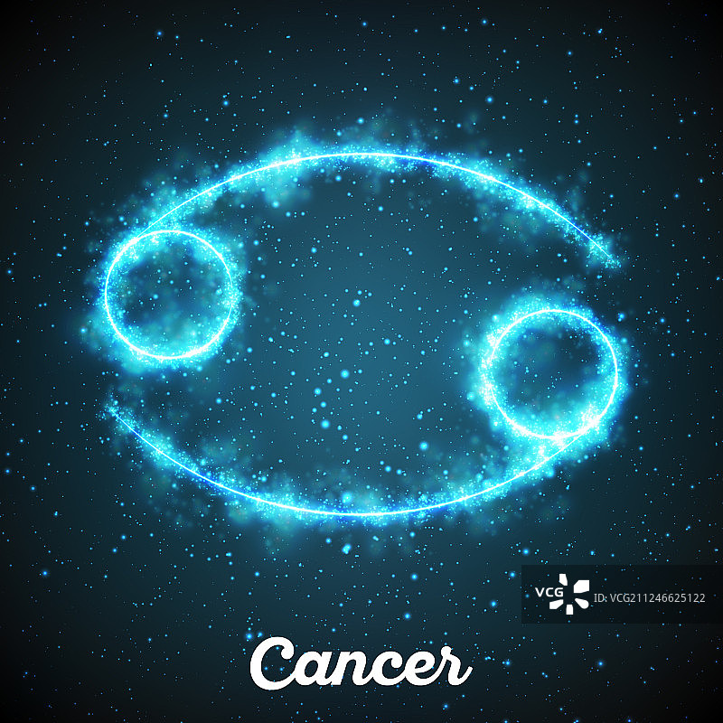 抽象的巨蟹座标志图片素材