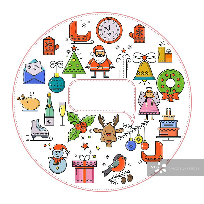 带有圣诞老人的冬季banner图片素材