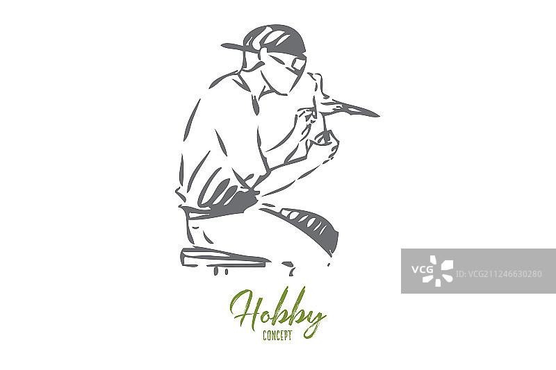 木雕概念草图（隔离）图片素材