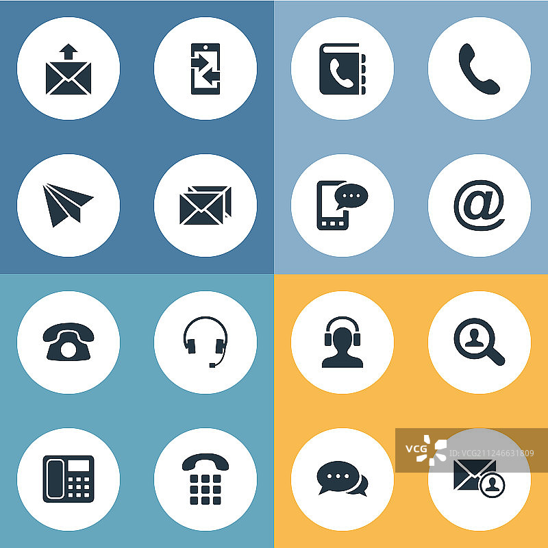 常用联系方式图标合集图片素材