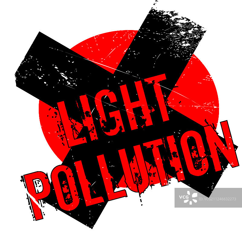 光污染橡胶印章图片素材