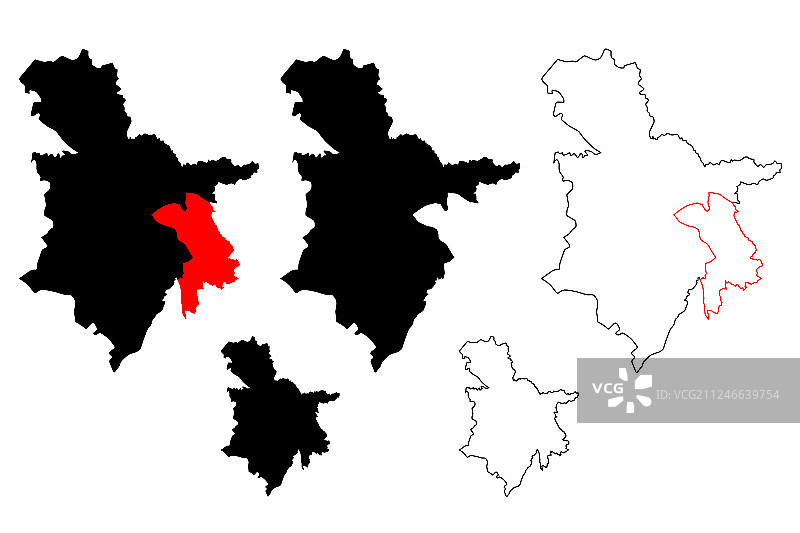 苏莱曼尼亚省地图图片素材