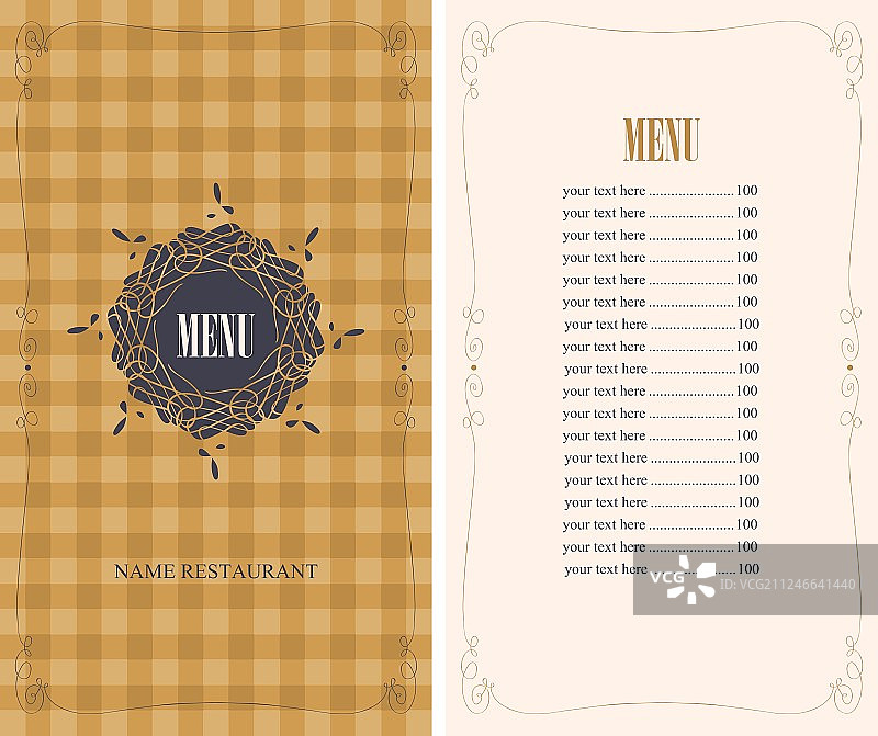 带价格的菜单模板图片素材