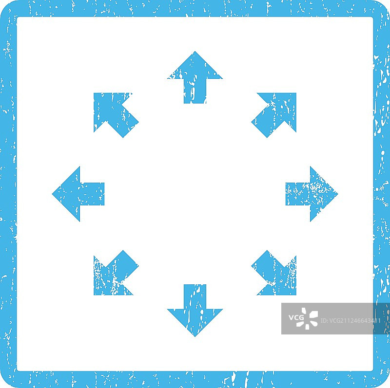 放射箭头图标橡胶印章图片素材