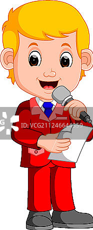 男孩主持人图片素材