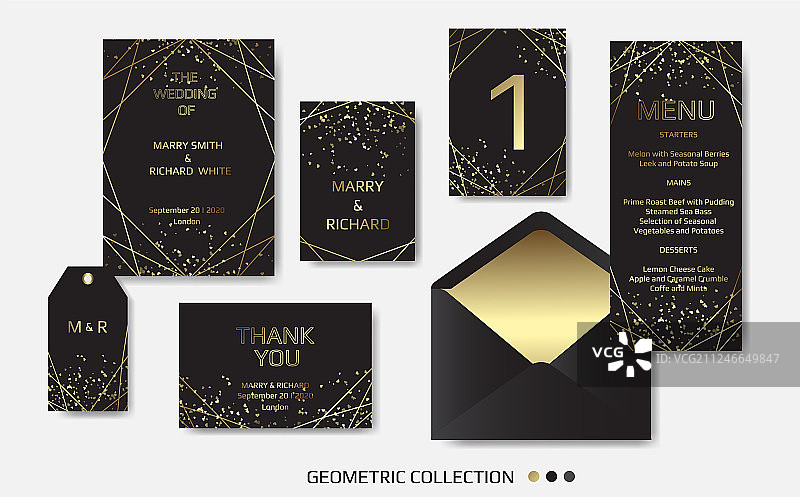 婚礼邀请请柬卡片设计图片素材