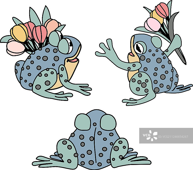 斯堪的纳维亚卡通动物剪贴画图片素材