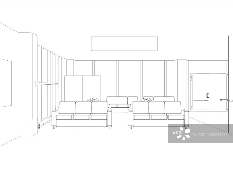 房间沙发和窗户图片素材
