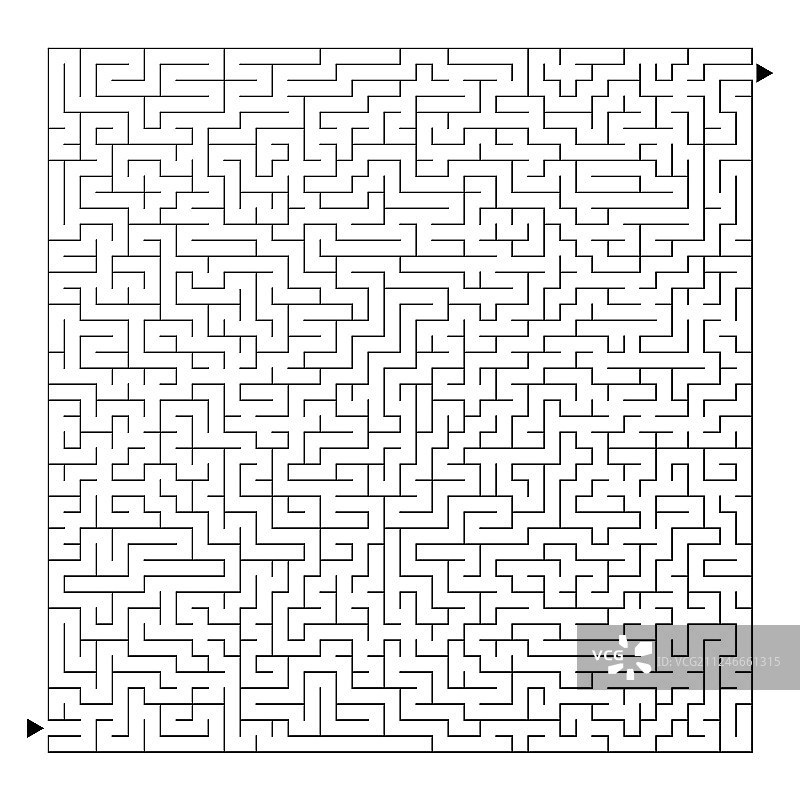 儿童益智方形迷宫游戏图片素材