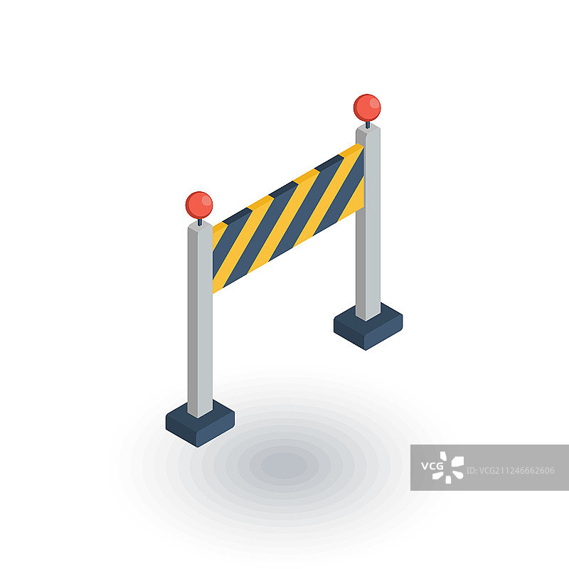 2.5D轻型结构篱笆扁平图标图片素材