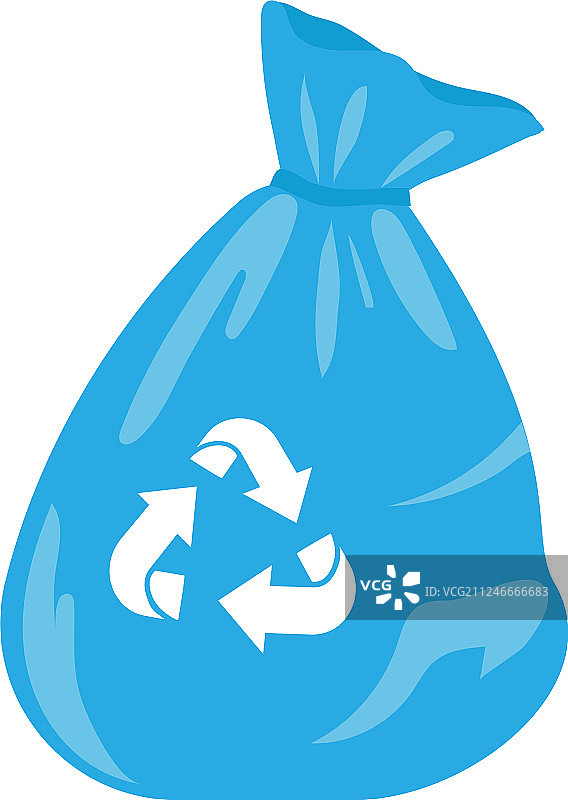 垃圾袋废物分类和回收图片素材