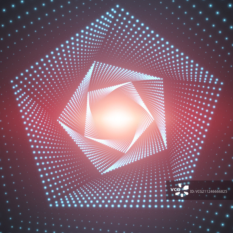 无限五角扭曲隧道图片素材